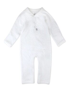 The Honest Company White Long-Sleeve Baby One-Piece
